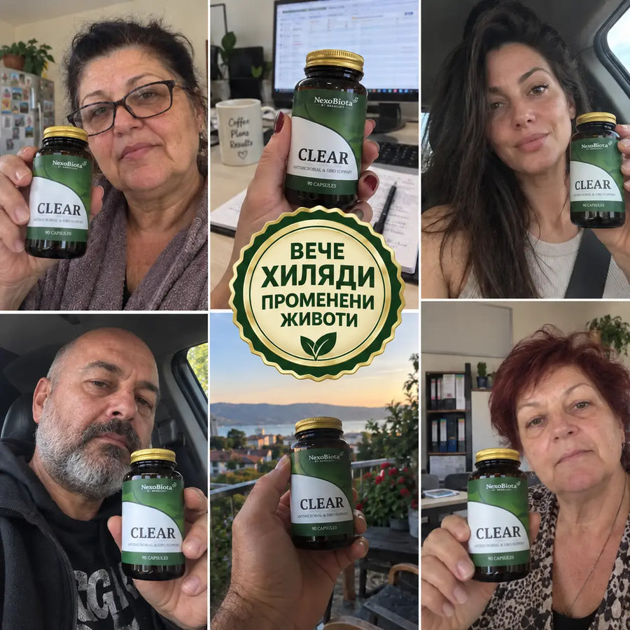Happy customer holding capsule