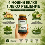 FLOW – Билкова формула за лениви черва. При запек, тежест и СРЧ.