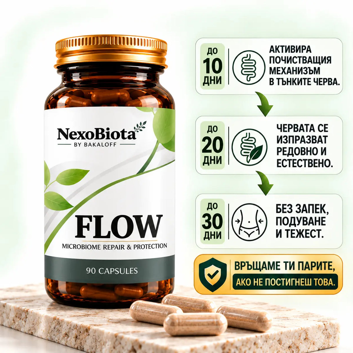 FLOW – Билкова терапия за чисти черва без запек