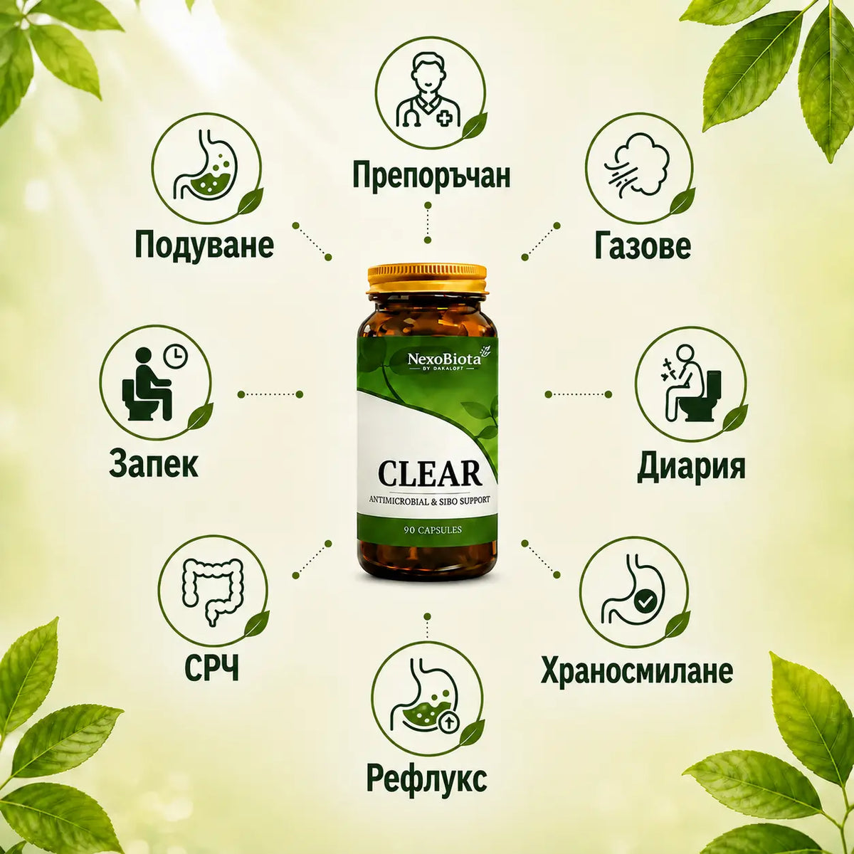 CLEAR – Билкова терапия за чревен баланс и храносмилане