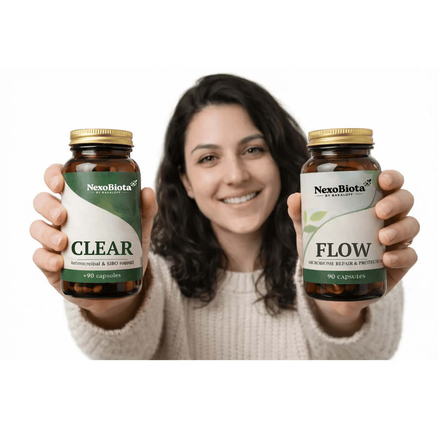 Happy customer holding capsule